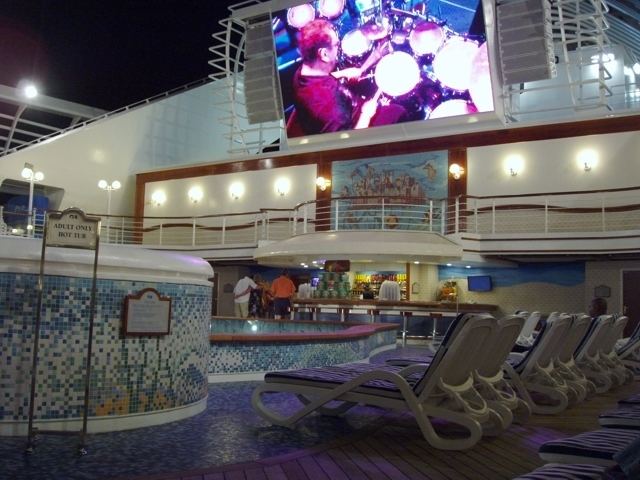 Cruise ship poolside theater