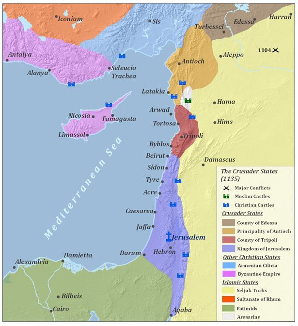 Crusader states IB DP History Medieval Option The Crusader States in 1135 AD