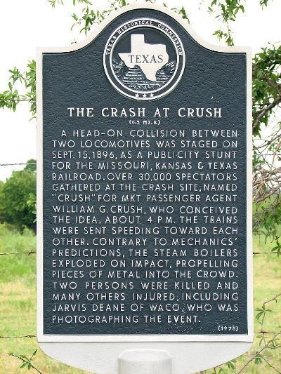 Crush, Texas Crush TX Staged Train Collision Sep 1896 GenDisasters