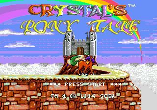 Crystal's Pony Tale Crystal39s Pony Tale USA ROM lt Genesis ROMs Emuparadise