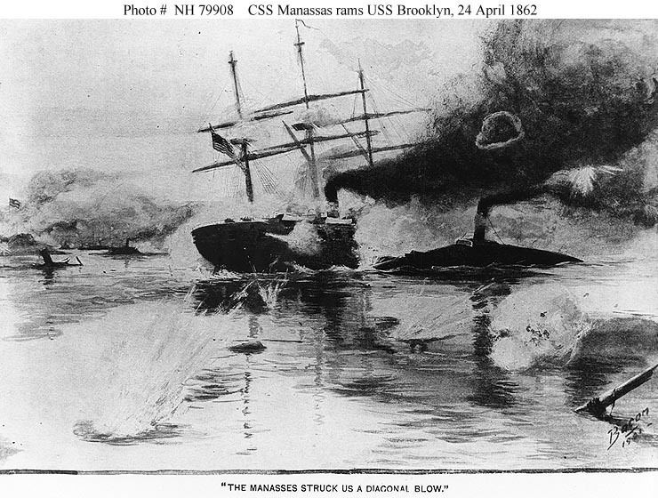 CSS Manassas Confederate ShipsCSS Manassas 18611862 In Action on 24 April
