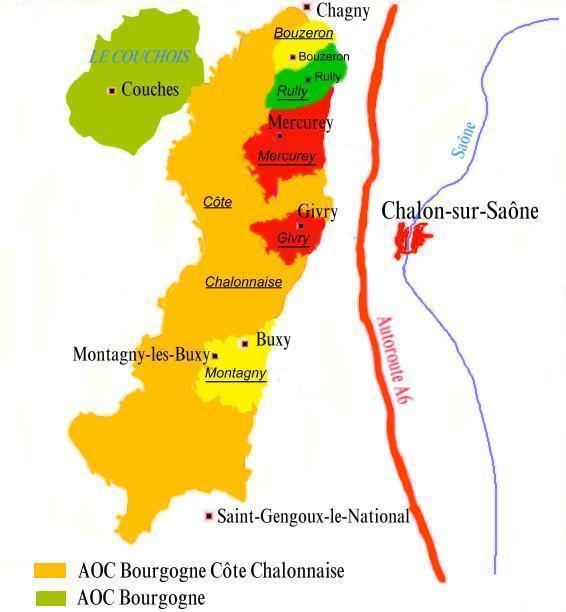 Côte Chalonnaise Le vignoble CTE CHALONNAISE Bourgogne Rgions Vins