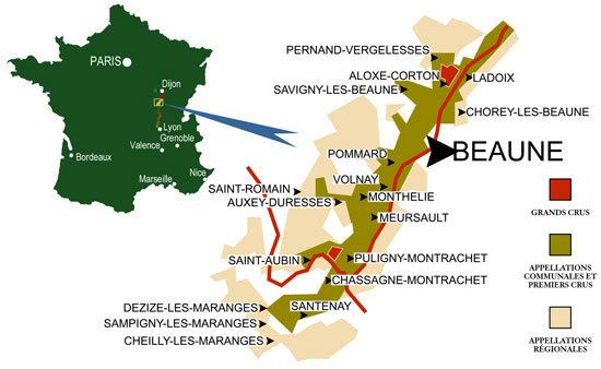 Côte de Beaune Burgundy amp Beyond About Us Maps of Burgundy Cte de Beaune