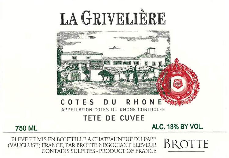 Côtes du Rhône AOC La Grivelire Ctes du Rhne AOC