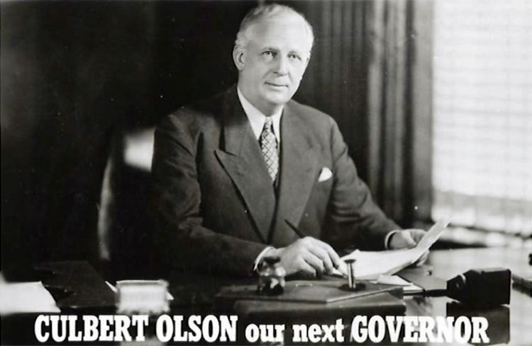 Culbert Olson SCVHistorycom California Governors Culbert Olson 19391943