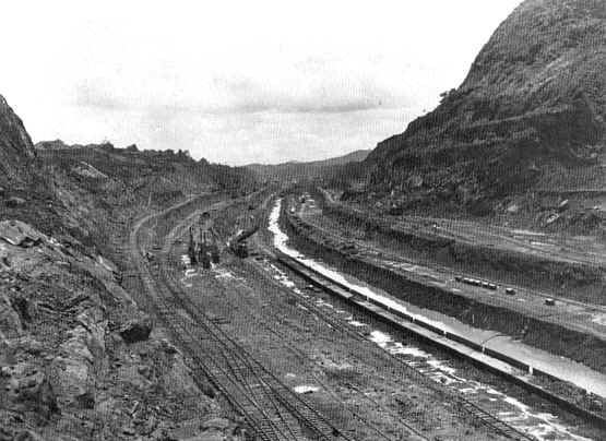 Culebra Cut Image taken back in 1910 with a general view of the Culebra Cut at