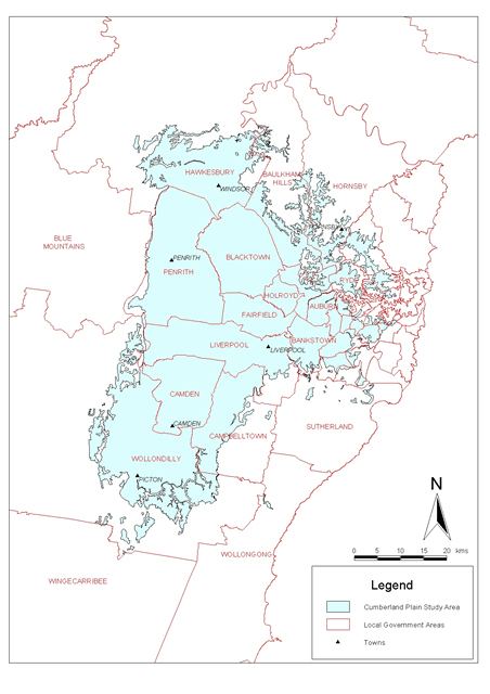 Cumberland Plain Map of the Cumberland Plain NSW Environment amp Heritage
