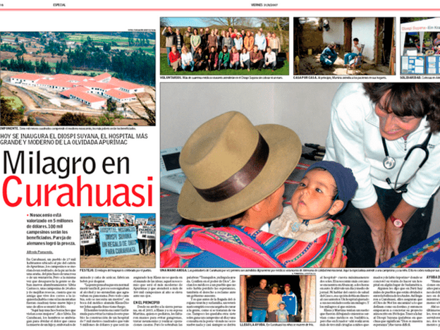 Curahuasi District Diospi Suyana A miracle for Curahuasi Peru this Week