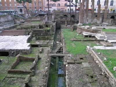 Part of Curia of Pompey where the exact spot Julius Caesar was stabbed.