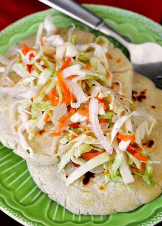 Curtido Recipe Salvadoran Pupusas con Curtido Masa Cakes with Cabbage Slaw