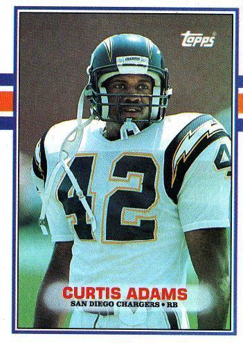Curtis Adams (American football) SAN DIEGO CHARGERS Curtis Adams 312 TOPPS 1989 NFL American
