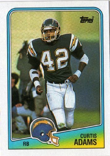 Curtis Adams (American football) SAN DIEGO CHARGERS Curtis Adams 206 TOPPS NFL 1988 American