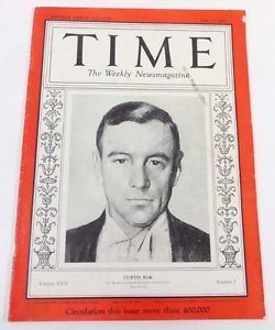 Curtis Bok TIME Magazine CURTIS BOK Surpreme Court Justice July 17 1933