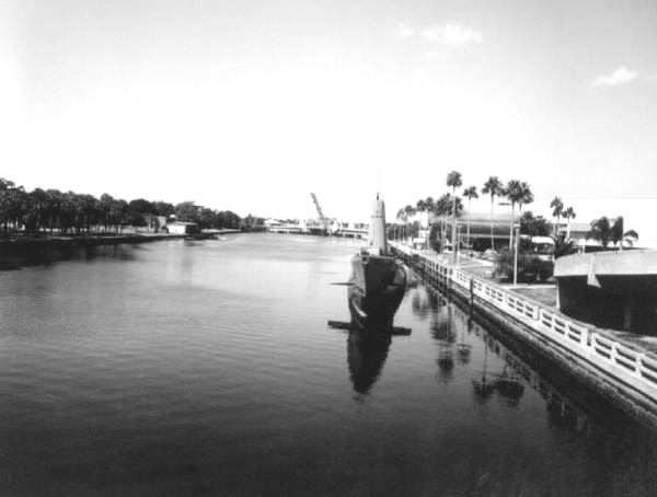 Curtis Hixon Hall Florida Memory USS Requin submarine docked on the Hillborough