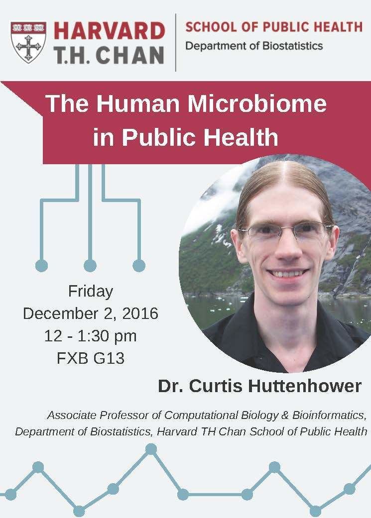 Curtis Huttenhower Special Seminar w Curtis Huttenhower Department of Biostatistics
