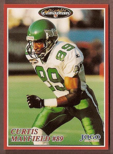 Curtis Mayfield (Canadian football) Curtis Mayfield CFL card 1996 Jogo 126 Saskatchewan Roughriders