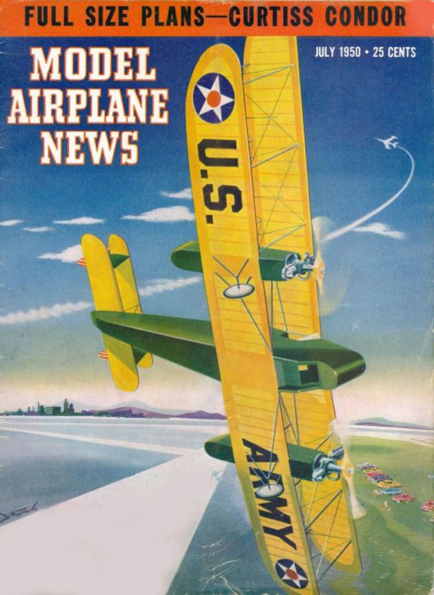 Curtiss B-2 Condor Model Airplane News Cover for July 1950