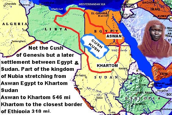 Cush (Bible) The first land identified as Cush is in Iraq and the 2nd land of