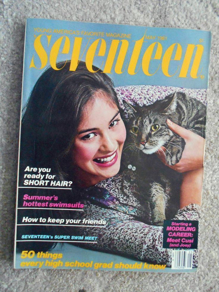 Cusi Cram May 1981 cover with thirteenyearold Cusi Cram amp her cat