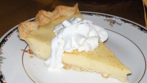 Custard pie Grandma39s Egg Custard Pie Recipe Allrecipescom