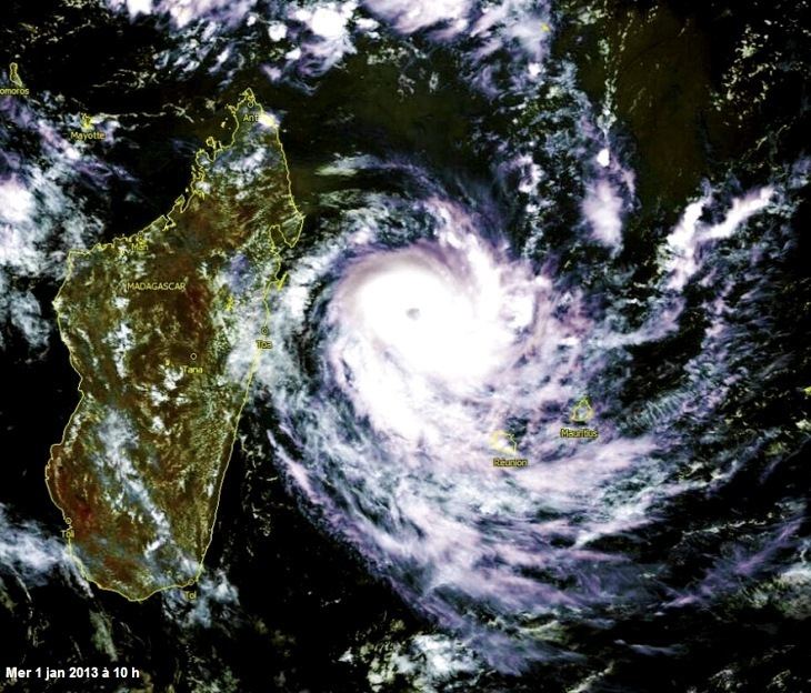 Cyclone Bejisa Cyclone tropical intense Bejisa Madagascar La Runion Maurice