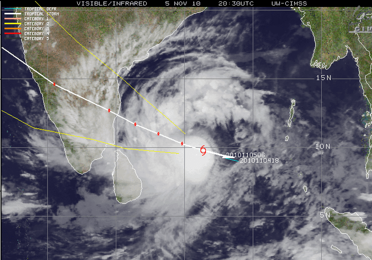 Cyclone Jal Indian Weather Man IWM 110610
