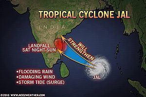 Cyclone Jal Indian Weather Man IWM Breaking Cyclone Jal to Hit Tamil Nadu