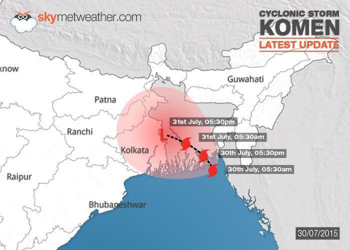 Cyclone Komen Cyclonic Storm Komen Update Weakens into depression heavy rains to