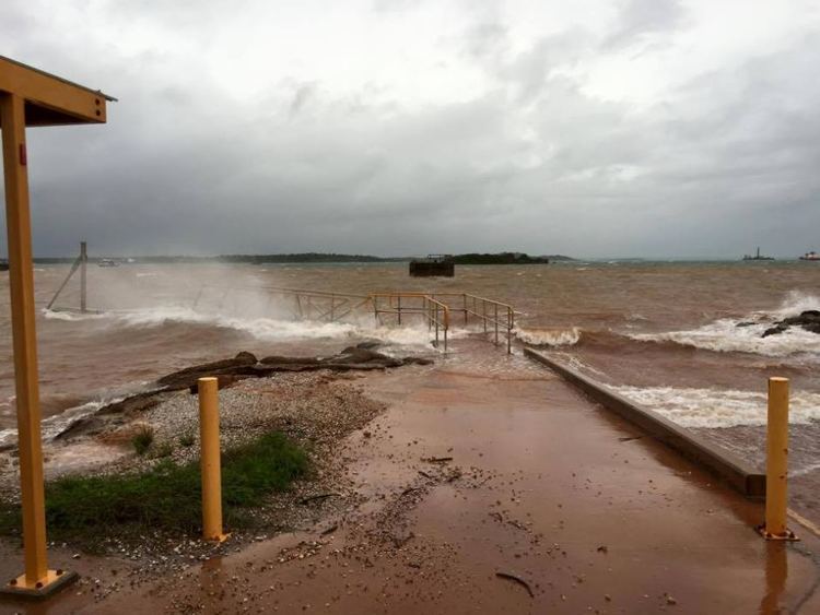 Cyclone Lam Cyclone Lam affecting the NT coast at Nhulunbuy ABC News