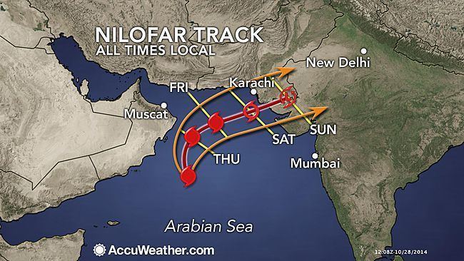 Cyclone Nilofar Oman Pakistan India on Alert for Tropical Cyclone Nilofar