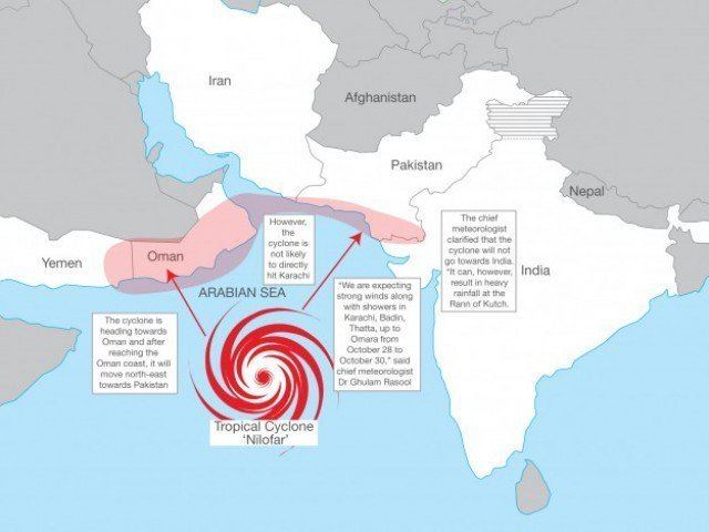Cyclone Nilofar Cyclone Nilofar Balochistan coastal areas directed to take