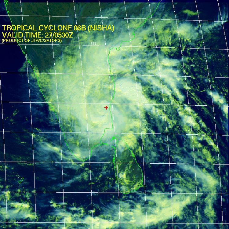 Cyclone Nisha (2008) Earth Snapshot Nisha