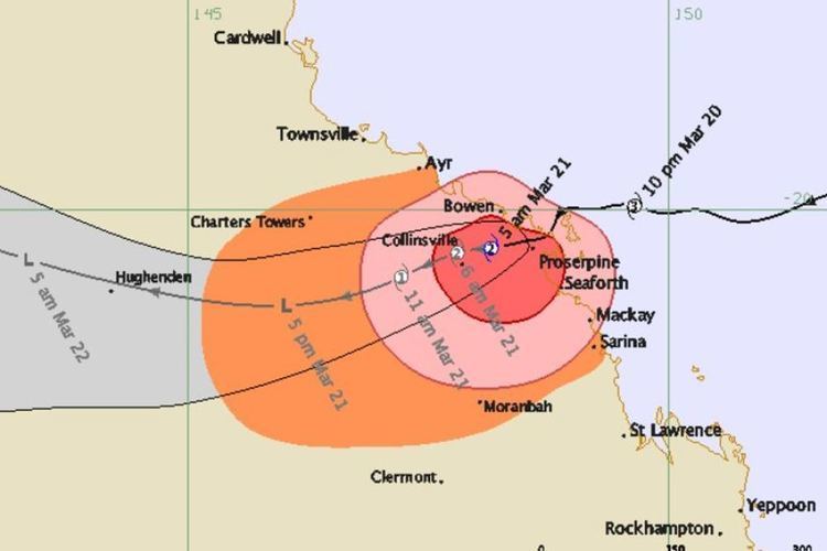 Cyclone Ului Tropical Cyclone Ului forecast track map ABC News Australian