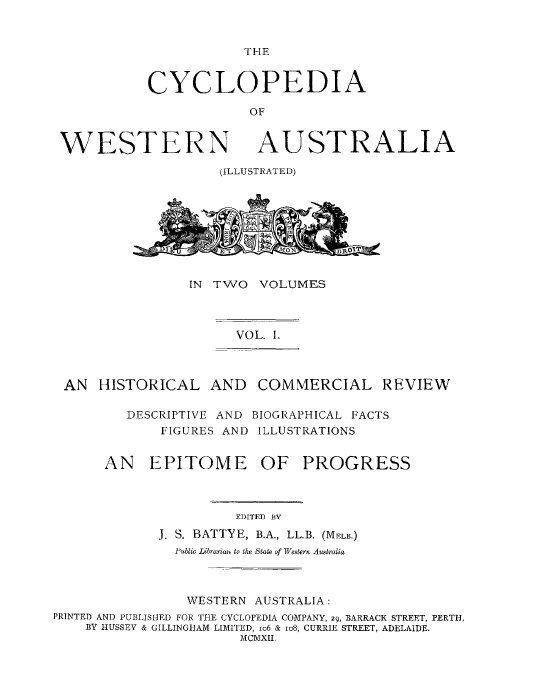Cyclopedia of Western Australia