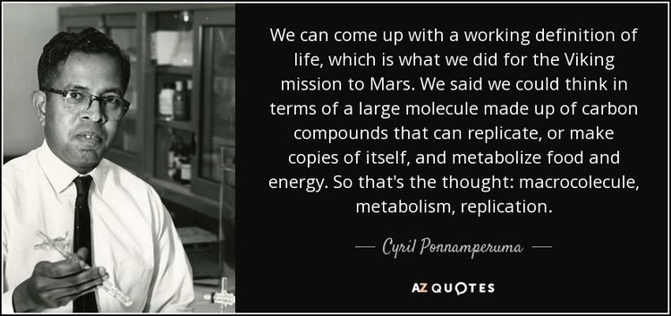 Cyril Ponnamperuma QUOTES BY CYRIL PONNAMPERUMA AZ Quotes