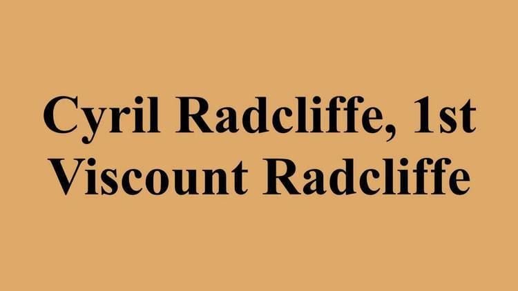 Cyril Radcliffe, 1st Viscount Radcliffe Cyril Radcliffe 1st Viscount Radcliffe YouTube