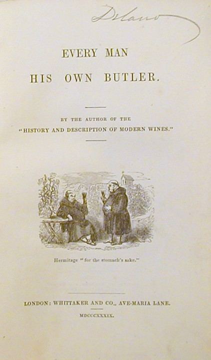 Cyrus Redding Every Man His Own Butler Cyrus Redding First edition