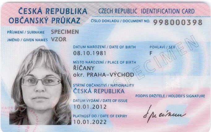 Czech national identity card