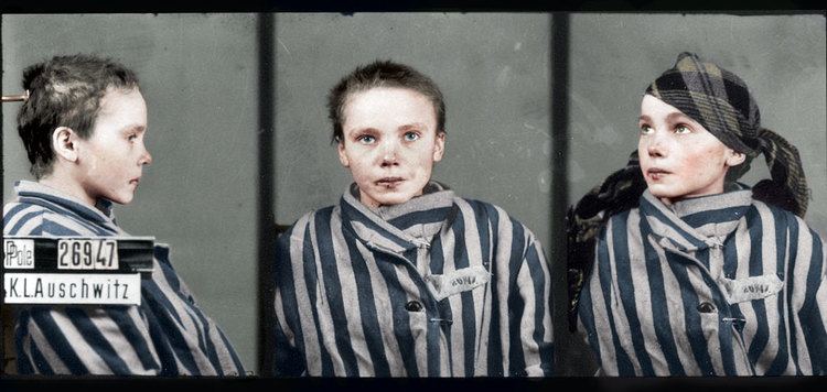 Czesława Kwoka Czeslawa Kwoka age 14 identity photo taken at Auschwitz