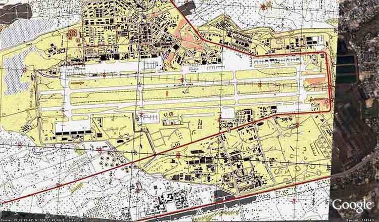 Da Nang Air Base Da Nang AB Base Map and Scale Satellite Photo