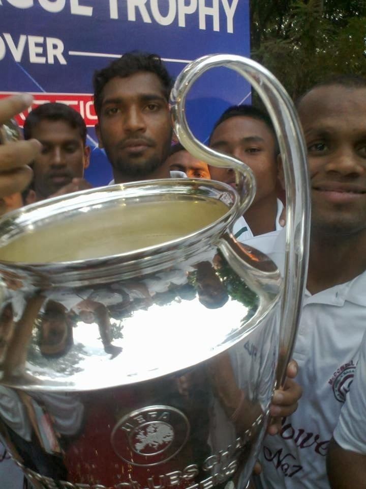 Dada Nabeel Football in Bangalore PICS Dada Nabeel with UEFA Champions League