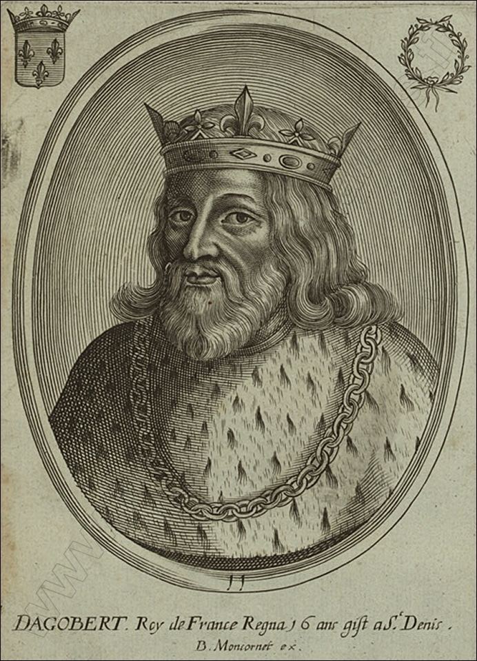 Dagobert I Portrait de Dagobert Ier roi des Francs v 602 638 639