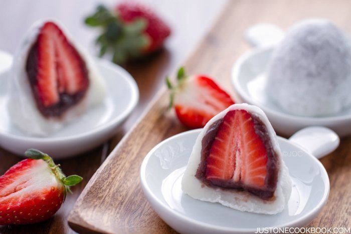 Daifuku Strawberry Daifuku Strawberry Mochi Just One Cookbook