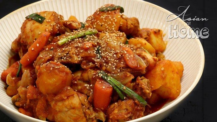 Dak-bokkeum-tang Dakbokkeumtang Korean Spicy Chicken Stew Recipe amp Video