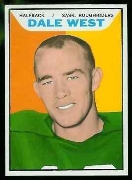 Dale West wwwfootballcardgallerycom1965ToppsCFL100Dal