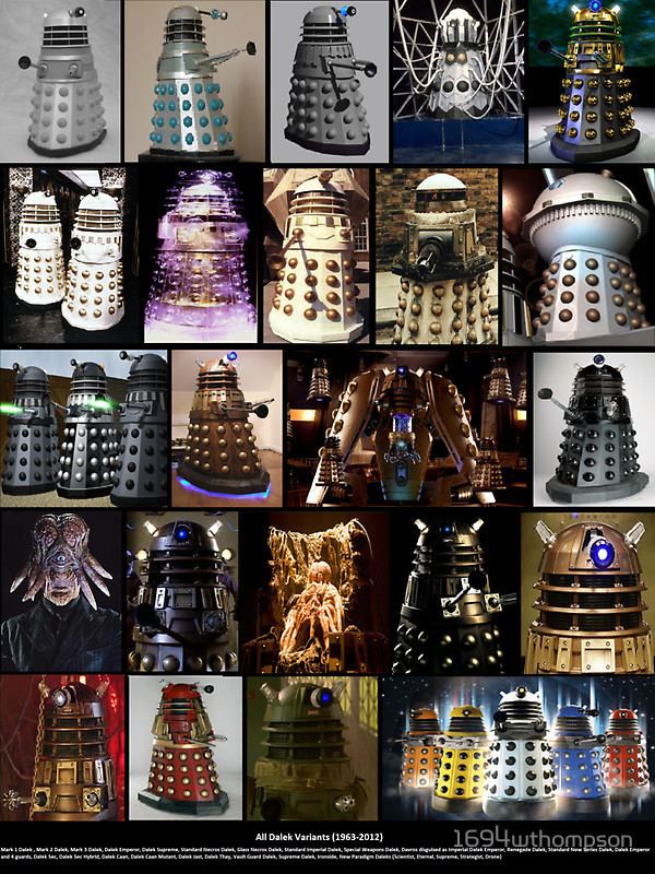 Dalek variants Dalek Variantsquot Stickers by 1694wthompson Redbubble
