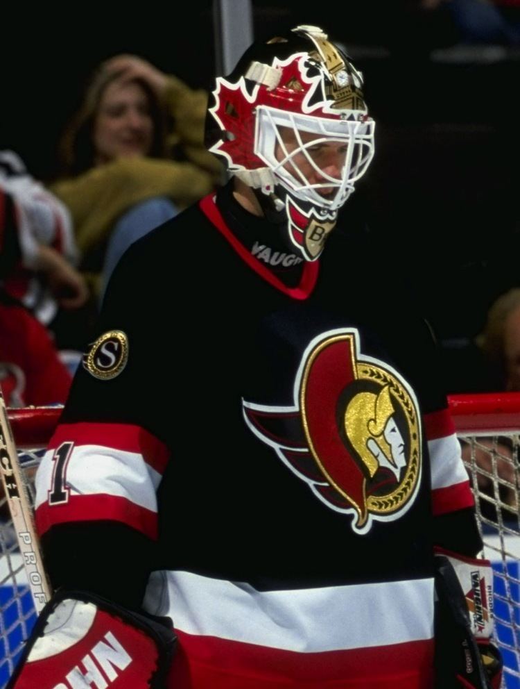 Damian Rhodes Damian Rhodes Game Used Mask Ottawa Senators