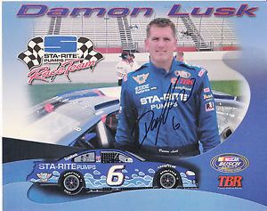Damon Lusk NASCAR Racing Damon Lusk autographed signed 8x10 promo photo eBay