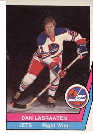 Dan Labraaten Third String Goalie 197677 Winnipeg Jets Dan Labraaten Jersey