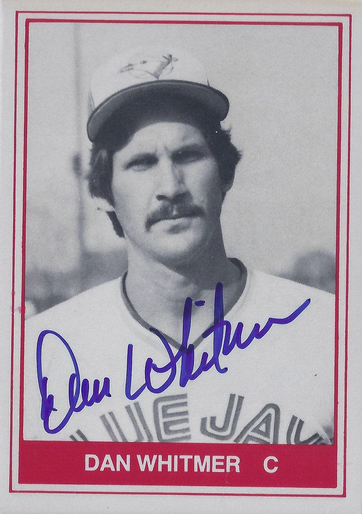 Dan Whitmer 1982 TCMA Dan Whitmer 11 418 Catcher Autographed Baseball